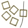 5 18x8mm Antique Gold Square Frames